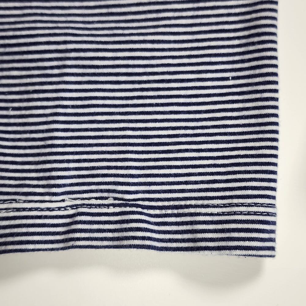 Soft Surroundings Striped Ruched Side Long Sleeve Top Nautical L - Picture 10 of 11